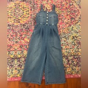 Girls size 5 blue Jean jumpsuit Habitual